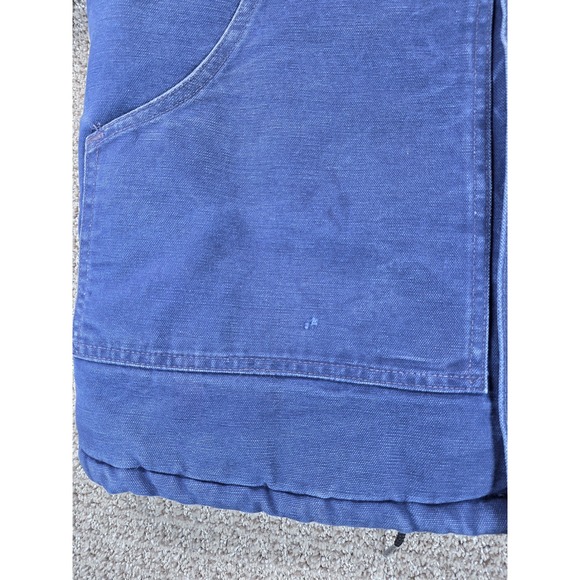 Vintage Carhartt C26 NVY Navy Mens Blue Work Chore Coat Jacket Size Large - Picture 14 of 16